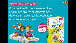 WEBINAIRE  Nouveaux programmes 2024 et travail du vocabulaire [upl. by Adahs613]