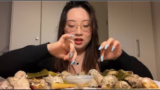 BABYLONIA SNAILS ASMR MUKBANG  Seafood  Snails eating show  chili fish sauce eating food [upl. by Guenzi]