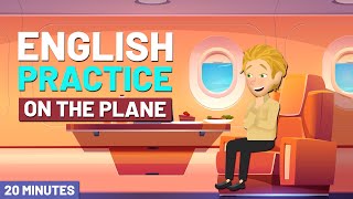 At the Airport amp On the Plane  Simple English Practice Easy Conversations for Beginners [upl. by Ecirehc371]