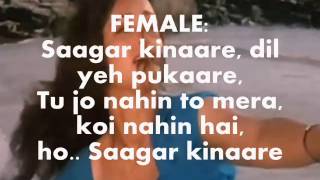 Saagar Kinaare Dil Yeh PukaareKaraoke amp LyricsSaagar [upl. by Piefer]