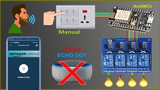 NodeMCU ESP8266 Alexa App Voice Control Home Automation System  IoT Projects 2021 [upl. by Otrebla]