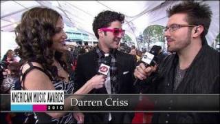 AMA 2010 Red Carpet Interview with Darren Criss [upl. by Esinaj206]