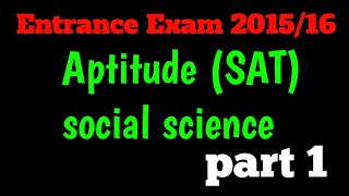 Ethiopian 201516 aptitude sat social science entrance exam answer part 1ethiopianeducation [upl. by Hoashis]