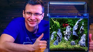 BETTA FISH TANK SETUP  NONCO2 AQUASCAPE WITH BUILTIN FILTER [upl. by Manuela618]