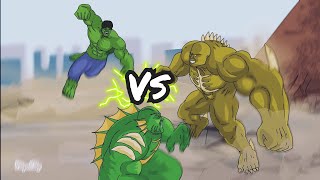 Abomination vs Abomination vs Hulk 2008 2021 2022 flipaclip fight animation [upl. by Laryssa]