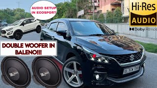 FULL MODIFIED BALENO 2024❤️DOUBLE SUBWOOFER 1000rms🔊 ECOSPORT BUDGET FRIENDLY SETUP [upl. by Sofer]