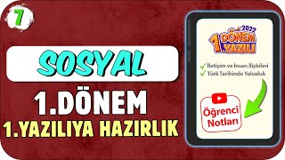 7Sınıf Sosyal 1Dönem 1Yazılıya Hazırlık 📝 2023 [upl. by Kissel515]