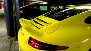 2013 Porsche 911 Sport Design Package 991 DUCKTAIL at Beverly Hills Porsche Racing Yellow [upl. by Atteuqram]