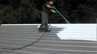 Spray Application of EPOXZ NRG Cool Roof Coating [upl. by Ettenrahs292]