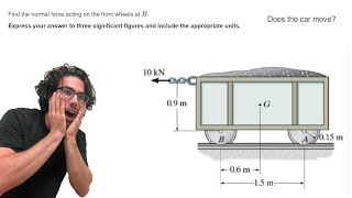 The mine car and its contents have a total mass of 6 Mg and a center of gravity at G  83 [upl. by Audwen474]