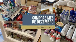 COMPRAS MÊS DE DEZEMBRO  CANTINHO DE TEMPERO E DISPENSA DA MINHA IRMÃ [upl. by Aneet]