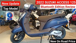 2022 Suzuki Access 125 Bluetooth Edition Review  On Road Price Mileage Features  access 125 [upl. by Eilsehc]