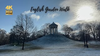 Morning Walk in Munich English Garden  4K HDR [upl. by Ynnos]