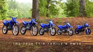 Family of Trailblazers  2024 Yamaha TTR line up and PW50 [upl. by Doe]