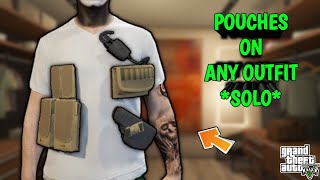 POUCHES ON ANY OUTFIT GLITCH SOLO  GTA 5 ONLINE [upl. by Hourihan]