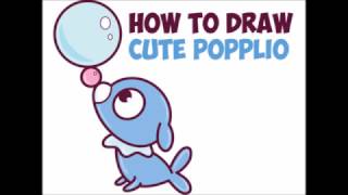 How to Draw Popplio Cute  Kawaii  Chibi From Pokemon Sun and Moon Step by Step Easy [upl. by Dannye794]