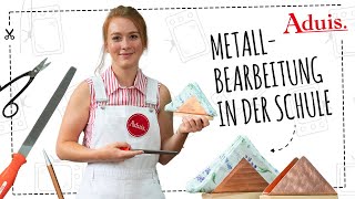 Metallbearbeitung in der Schule  Metall sägen bohren schneiden biegen schleifen entgraten [upl. by Assiralc]