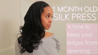 How To Maintain A Silk Press For 1 MONTH  Keep Your Edges Straight [upl. by Ardnoet516]