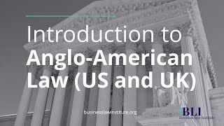 Introduction to AngloAmerican Law US and UK [upl. by Drucie307]