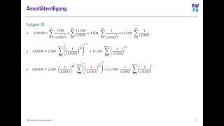 Verkürzung der Laufzeit eines Annuitätendarlehens durch jährliche Sondertilgungen [upl. by Etak]