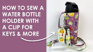 The easiest way to make a DIY fabric water bottle holder [upl. by Broome]