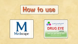 How to use Medscape amp Drug Eye applications [upl. by Richmond]