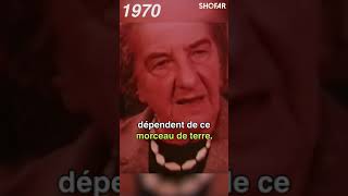 Golda Meir il y a 50 ans quotNous sommes le seul peuple dont lexistence dépend de cette terrequot [upl. by Anirahc]