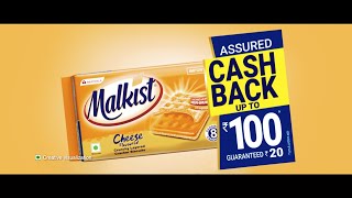 MalkistGuaranteed Cashback Offer upto ₹ 100 Malkist cant resist  BENGALI [upl. by Nipahc]