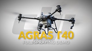 DJI Agras T40 Full Spraying Demo  DJI Agras T40  Agri Spray Drones [upl. by Harolda]