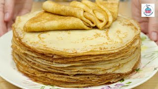 Тонкие ажурные БЛИНЧИКИ на молоке и кипятке🥞 Блины с ветчиной и сыром Масленица 2024 [upl. by Bred747]