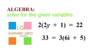 ALGEBRA  Equations linear equations with brackets Tutorial 1 [upl. by Lacym]