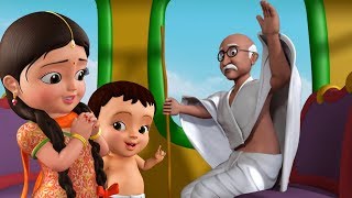 Gandhiji Ke Teen Bandar  Gandhi Jayanti Song  Hindi Rhymes for Children  Infobells [upl. by Sixele]