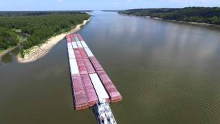 Aerial View of Natchez MS and Mississippi River [upl. by Merritt]