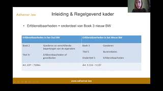 Erfdienstbaarheden in het nieuwe goederenrecht nieuwigheden en evoluties [upl. by Yrred193]