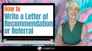 How to Write a Letter of Recommendation or Referral Advocate for Your Student or Employee [upl. by Nicola842]