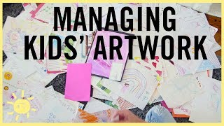 ORGANIZE  Managing Kids Artwork Fool Proof System [upl. by Ahsekahs474]