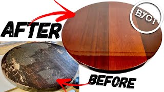 HOW TO REFINISH A TABLE  DIY Furniture Makeover [upl. by Ominoreg311]