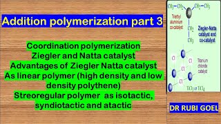 Ziegler Natta CatalystOrganometallic Compounds  Applications  PART 9 [upl. by Zondra732]