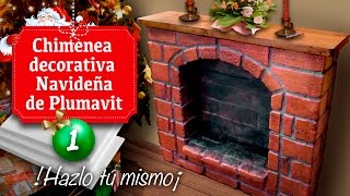 Chimenea decorativa Navideña de Plumavit [upl. by Ycul]