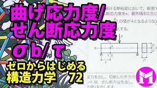 72 曲げ応力度σbとせん断応力度τの比 【構力マラソン】ゼロからはじめる構造力学 [upl. by Farkas]