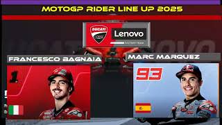 Update line up MotoGP 2025 sillyseason MarcMarquez offically join DucatiLenovo [upl. by Herriott]