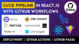 CICD Pipeline in Reactjs Project with Github Workflows using Eslint Prettier Precommit and Husky [upl. by Licht457]