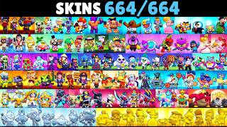 I Spent 13701 to unlock EVERY SKIN in Brawl Stars 664 skins [upl. by Ivette57]