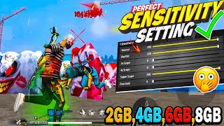 Best Sensitivity Setting For Headshot⚙️ 2GB  3GB  4GB RAM  FREE FIRE [upl. by Chariot]