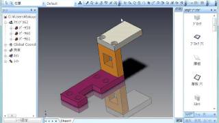 IRONCAD 基本図面化デモ2（3D→2D） [upl. by Stoeber]