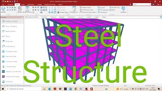 How to Create Steel Structures in Staad Pro Staad Pro Advanced connect Edition Tutorial14 [upl. by Iru]