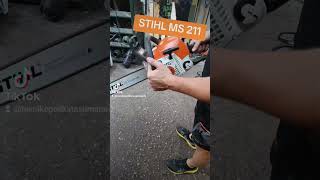 Stihl MS211 running for the first time stihl woodworking ms211texnikopolikatastimamaramis [upl. by Gaddi21]