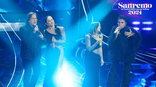 Sanremo 2024  Ricchi e Poveri con Paola amp Chiara cantano quotSarà perché ti amoquotquotMamma Mariaquot [upl. by Smukler]