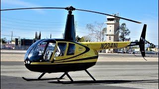 Robinson R44 StartUp Takeoff amp Landing  Helicopter N234NL [upl. by Ahcsatan]