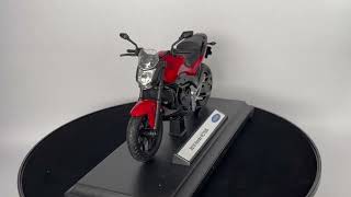 Honda NC750S 2018 in red 118 scale motorbike model from Welly W12854 [upl. by Ayel180]